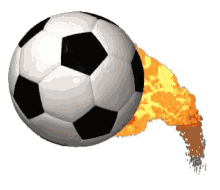 flaming soccer ball!