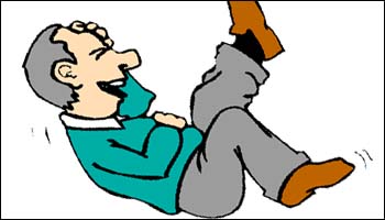 rofl (rolling on floor laughing)